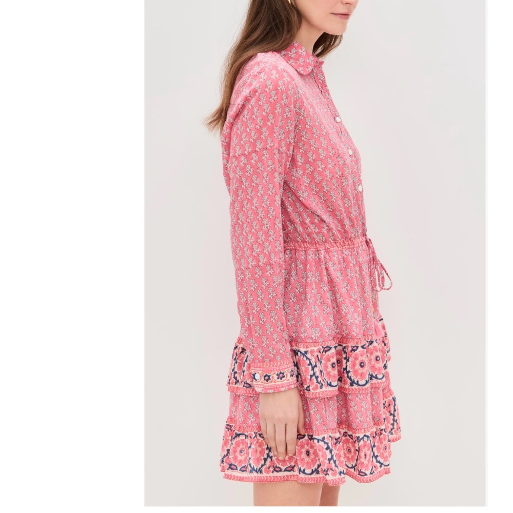 Bell by Alicia Bell Blake long sleeve shirt dress (blue/multi) - Picture 4 of 11